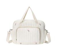 GETBSTOOP Weekend Bags for Women Cotton Quilted Overnight Bags Hospital Bag Maternity Essentials Small Floral Holdall Weekend Travel Duffel Bags Diaper Bag