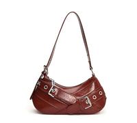 GETBSTOOP Women PU Vintage Top Handle Bag Solid Color Y2k Retro Hot Girl Fashion Shoulder Bag Cool Style Shoulder Tote