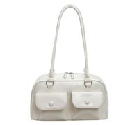 GETBSTOOP Women Satchel Hobo Bag Multi Pocket Pu Leather Boston Tote Bag Zipper Crossbody Bag Solid Underarm Bag Travel Bag