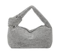 GETBSTOOP Women Shiny Tote Bag Rhinestone Knot Evening Bag Glitter Clutch Purse Stylish Crystal Clutch Lady Wedding Bag