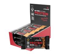 Getbuzzing High Protein Nut Free Flapjack - Cherry 55g - Healthy Snack Bars - Gym, Running, Cycling - Pure Protein Made in the UK - Pack of 12 bars