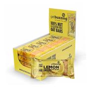 Getbuzzing Nut Free Oat Flapjack Healthy Snack & Energy Bars - Running,Gym, Cycling - Breakfast Snack - Made in The UK - Lemon Drizzle Pack of 20 x 62g Bars