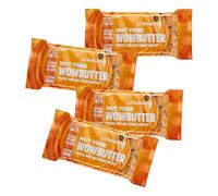 Getbuzzing Nut Free Oat Flapjacks - Gluten Free Healthy Snacks - Energy Bars For Running, Cycling, Gym - Pack of 4 x 62g (VEGAN Wowbutter)