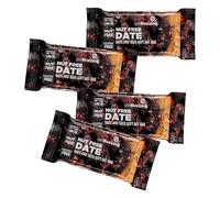 Getbuzzing Nut Free Oat Flapjacks - Gluten Free Healthy Snacks - Energy Bars For Running, Cycling, Gym - Pack of 4 x 62g (Dates & Seeds)