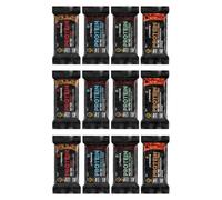 Getbuzzing Oat Nutrition Protein Bars - Protein Mixed Pack Multipack - Cherry, Chocolate Fudge, Mint, Coconut - Pack of 12-12x55 gram Bars