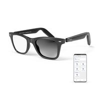 GetD AI Bluetooth Glasses, Smart Audio Glasses & Open-Ear Earphone & AI Assistant Powered by ChatGPT, Smart Translation, Meeting Memos 3 in 1 for Men & Women (Black Frame + Photochromic Lens)