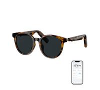 GetD AI Glasses for Men & Women, Smart Sunglasses Powered by ChatGPT with Real-Time 145-Language Translation, 11H Music/9H Call, UV400 & Polarized Lens (Tortoise Frame + Grey Lens)