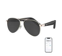 GetD AI Smart Bluetooth Sunglasses for Men, Detachable Temple Aviator Nylon Polarized Sunglasses, Open-Ear Audio Glasses for Listen Music and Calls with Speakers, Voice Control, IPX4 Waterproof