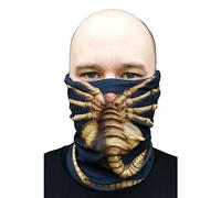 getDigital Alien Facehugger Black Multifunctional Scarf - Versatile 5in1 Accessory for Men, Women, Geeks, Nerds, Gamers and Fans of Classic Sci-Fi Alien Movies
