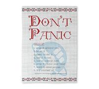 getDigital Don`t Panic Dish Cloth - Kitchen Towel for Geeks and Science Fiction Fans - 100% Cotton, Absorbent and Machine Washable
