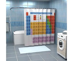 getDigital Periodic Table Shower Curtain - Anti-Bacterial Shower Curtain made from Polyester - 180 x 200 cm