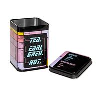 getDigital Tea Tin, Tea. Earl Grey. Hot. - Metal caddy with lid for loose leaf tea storage - Inspired by the replicator interface from a classic Sci-Fi TV series - Capacity 500 ml