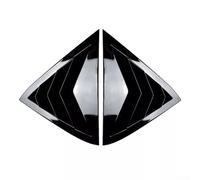 Getdoublerich 1 Pair Rear Door Glass Shutter Venetian Cover Trim Black And Carbon Fiber Finish For Ford Fiesta MK7 7.5 2008-17 Provides Stylish Look(Glossy black)