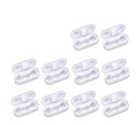 Getdoublerich 10-Pack Plastic Pull Cord Connector for Roller Blinds, Vertical Blinds & Roman Shades - White Replacement Bead Chain Joiner for Living Room, Bedroom, Bathroom, Kitchen