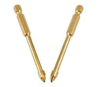 Getdoublerich 10pcs 6mm Multi-Purpose Drill Bits, Industrial Grade TiN Coated Carbide Tip with 4-Cutter Hex Shank for Glass, Ceramic, Tile, Marble, Wood, Metal