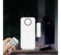 Getdoublerich 130dB Wireless Door Alarm Sensor with Remote, 4 Modes Entry Burglar for Home Security Garage