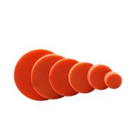 Getdoublerich 2 Pack Car Polishing Pads Flat Sponge Buffer for Auto Detailing, Orange Foam Polisher for Coarse & Fine Buffing on Paint Glass Stone