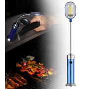 Getdoublerich 2 Pack COB BBQ Grill Lights, 200 Lumens 360° Adjustable Magnetic Grilling Lamp, Heat Resistant Aluminum Alloy Work Light for Gas Grills, Workshop, Car Repair (Batteries Not Included)