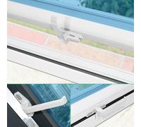 Getdoublerich 2 Pcs Handle Replacement Kit for Sliding Doors & Casements, Aluminum Alloy Locking Handles with Hardware, Left/Right Hand Compatible (White)