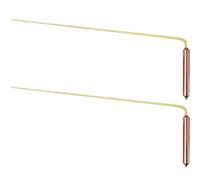 Getdoublerich 2 Pieces Copper Divining Rods for Water Finding Gold Detection & Dowsing, Professional Metal Detector Tools for Treasure Hunting Geobiology