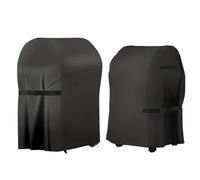 Getdoublerich 210D Oxford BBQ Grill Cover Tear-Resistant Windproof Weatherproof with Drawstring, Fits for weber Char-Broil for landmann Gas Charcoal Grills, Black