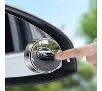 Getdoublerich 2Pcs 360° Adjustable Blind Spot Mirrors, HD Wide Angle Round Rear View Mirror for Car Side Wing, Fit, Black Frame, 50mm
