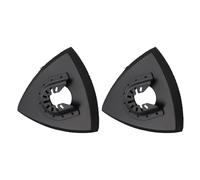 Getdoublerich 2PCS Triangular Oscillating Tool Sanding Pads with Quick Release Hook and Loop, Upgraded PU Base for Multi-Tools, 80/90/93mm