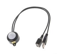 Getdoublerich 2Pcs Wardrobe Cabinet Automatic Light Sensor Switch, ABS USB 5V-24V Copper Security Monitor For Various Applications And Devices