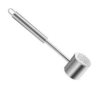 Getdoublerich 304 Stainless Steel Meat Tenderizer Hammer with 24 Spikes for Beef Pork Lamb, Ergonomic Kitchen Tool for Cooking and Cleaning, Silver