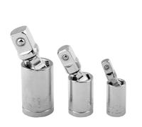 Getdoublerich 360 Degree Ratchet Angle Extension Bar, Chrome Vanadium Steel Socket Adapter Joint, Compatible with 1/4 3/8 1/2 Inch Drive