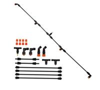 Getdoublerich 4-Nozzle Sprayer Boom Wand with 1/4" Brass Fitting, Extendable to 74.8", Dual Pattern Nozzles for Garden Farm Pest Control