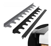 Getdoublerich 4 Pack Silicone Stove Covers, Heat Resistant Kitchen Counter Seal Strip for Spills Protection, Flexible Trimable Filler for Gas Electric Range, Dishwasher Safe, 21 Inch, Black