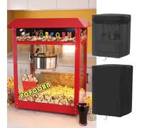 Getdoublerich 420D Popcorn Machine Cover, Water-Resistant Cart Protector with Adjustable Drawstring & Storage Bag, Dustproof Shield for Outdoor Indoor Use, Black (25x18x52 Inch)