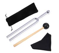 Getdoublerich 440Hz Tuning Fork for DNA Repair Healing with Silicone Hammer，Stainless Steel Tuning Fork Vibration Tuner Instrument for Tuning Violins Pianos Guitars