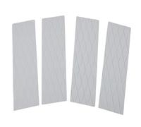 Getdoublerich 4PCS Surfboard Traction Pads EVA Non-Slip Deck Grip Mats with Pattern for Surfboards Fish Boards Longboards Kayaks Black 30x8cm