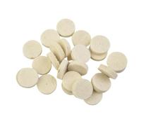 Getdoublerich 50pcs Wool Felt Polishing Wheels 25mm with 2 Mandrels, Round Buffing Pads for Rotary Tools, Wood Jade Metal Glass Jewelry
