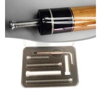 Getdoublerich 5pcs Billiards Cue Weight Bolts Set with Metal Box, 0.2-1.5oz Adjustable Screws for FURY Pool Cues, Installation Tools Included
