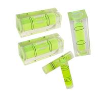 Getdoublerich 5pcs for mini Bubble Level Acrylic Rectangular Cylindrical for spirit Level for Picture Frames Wall Art Camera Tripods Furniture Green