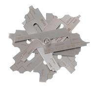 Getdoublerich 7-Piece Fillet Welding Inspection Gauge Set, Stainless Steel Weld Fillet Gauge Kit for Seam Testing, Metric 3.2-25.4mm Measurement Tool with Etched Markings for Professional Welders