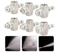 Getdoublerich Adjustable Air Atomizing Spray Nozzle 304 Stainless Steel High Pressure Mist Head with Female Thread for Humidification Cooling Dust Control