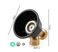 Getdoublerich Adjustable High-Pressure Agricultural Sprayer Nozzle for VORTEX for cyclone Technology, Zinc Alloy Construction, 5.1 x 4.6 cm, Black