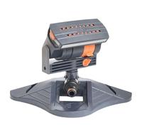 Getdoublerich Adjustable Oscillating Lawn Sprinkler with 16 Holes, Wide Coverage Garden Watering System for Yard Outdoor Use, ABS Construction, Gray, 2-Pack