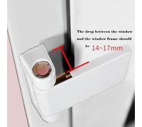 Getdoublerich Aluminum Alloy Casement Door Hinge - High-Security Left/Right Mounting, for Plastic Steel Doors, Heavy-Duty Bearing, White Finish (1 Pack)