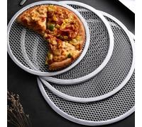 Getdoublerich Aluminum Mesh Pizza Screen, Round Baking Tray for Crispy Crust, Even Heat Distribution, Dishwasher Safe Oven Rack for Pizza & Pasta, 12 Inch