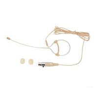 Getdoublerich Beige Headworn Microphone, 1.2m Beige Singles Earhook Headset Mic Headworns Microphone 3.5mm 3 Pin 4 Pin XLR