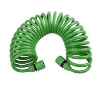 Getdoublerich Coil Garden Hose with Plastic Connectors, for recoil Water Hose for Outdoor Lawn and Indoor Plants, Flexible Green Sprayer (7.5m/10m/15m/20m)