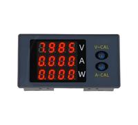Getdoublerich DC730 LED Digital Power Meter for DC Voltage, Current & Power Measurement - 0.000-100.0V / 0.000-10.00A / 0.000-1000W, Real-Time Triple Display, Red LED, 79.3×42.1×26.2 mm