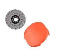 Getdoublerich Double Autofeed Spool and Cap Cover for Flymo Trimmers Contour 500XT 700 Power Trim 500 700 Minitrim Auto Replacement Part FLY021 FLY060