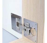 Getdoublerich Easy Fix for Broken Cabinet Hinges 10Pcs Stainless Steel Repair Plate (2Pcs)