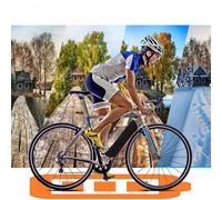 Getdoublerich Electric Bike Lithium Battery Cover, Waterproof Dustproof Diving Cloth Protection Case with Adjustable Straps for 28-36cm Frame, Orange